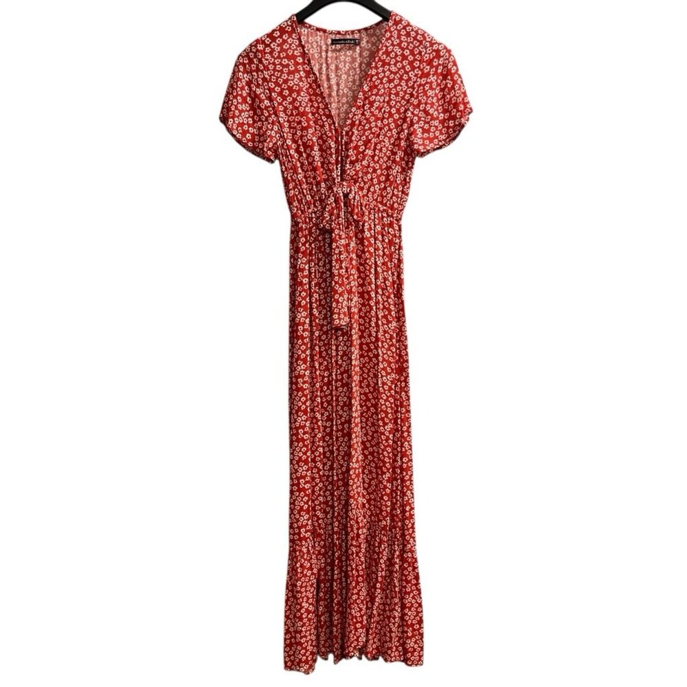 Abercrombie & Fitch Red Floral Maxi Dress